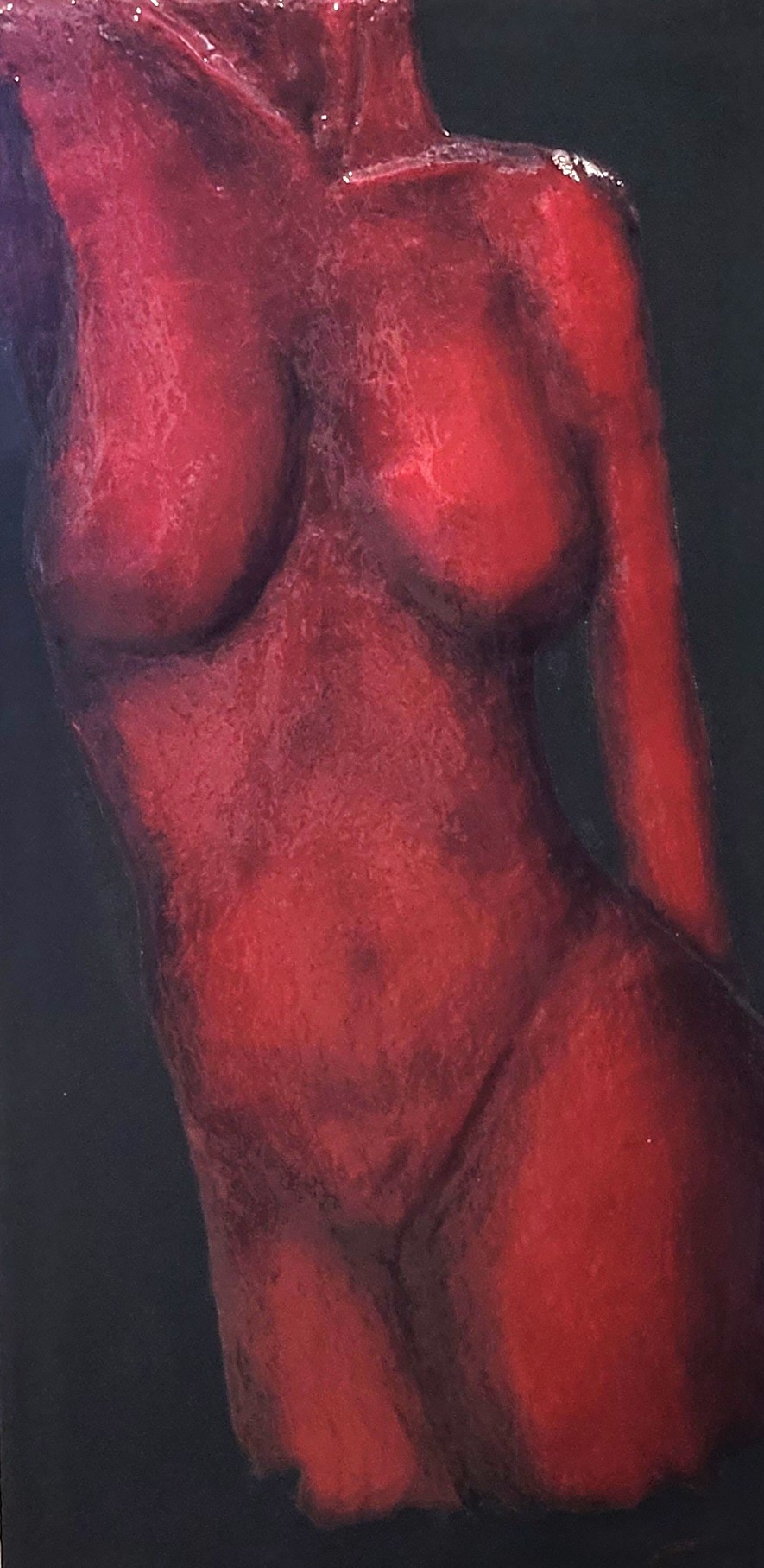 woman red body